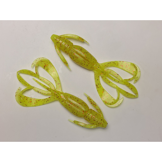 Силикон Keitech Crazy Flapper 4.4" (6 шт/упак), цвет: pal#01 chartreuseredflake, Длина силикона: 4.4" (11.2 см), Расцветка силикона: PAL#01 Chartreuse Red Flake, фото , изображение 3