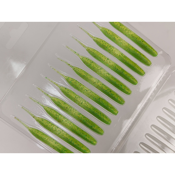 Силікон Keitech Sexy Impact 2.8" 12, колір:424 lime chartreuse, Довжина силікону: 2.8" (7.1 см), Колір силікону: 424 Lime Chartreuse, фото , изображение 14