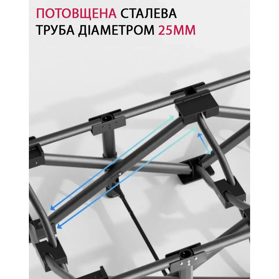 Раскладная кровать с матрасом FR MILITARY LUX, до 150кг. Механизм: зонтик. Цвет: серый, Конструкция кровати: Павук-LUX, фото , изображение 6