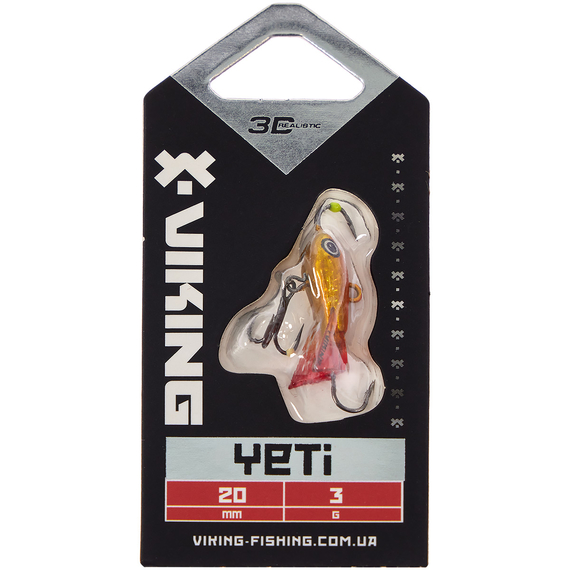 Балансир Viking Fishing Yeti Ice Jig 20mm 3.0g #08 Candle Flame, Размер/Вес: 20мм/3г, Цвет балансира: #8 Candle Flame, фото , изображение 2