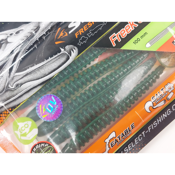 Силікон Select Freek Slim 4" col.087 (5 шт/пак), Довжина силікону: 4.0" (10.16 см), Колір силікону: 087, фото , изображение 10