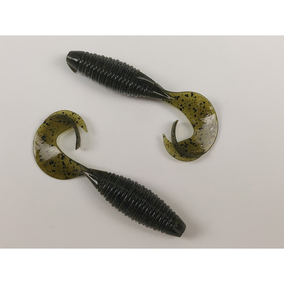 Силікон Keitech Flapper Grub 4" (7 шт/упак), колір:102 watermelon pp., Довжина силікону: 4" (10.2 см), Колір силікону: 102 Watermelon PP, фото , изображение 3