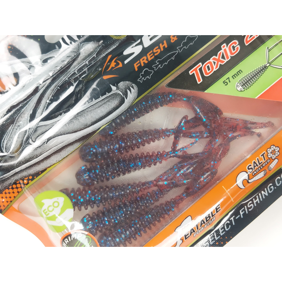 Силікон Select Toxic 2.3" col.110 (6 шт/упак), Довжина силікону: 2.3" (5.8 см), Колір силікону: 110, фото , изображение 9