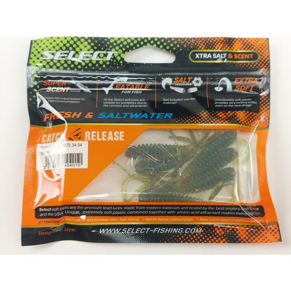 Силікон Select Toxic 2.3" col.087 (6 шт/упак), Довжина силікону: 2.3" (5.8 см), Колір силікону: 087, фото , изображение 9