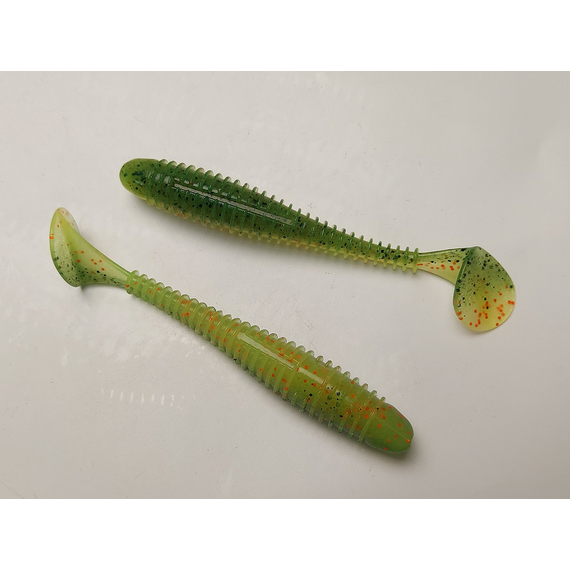 Силікон Keitech Swing Impact FAT 5.8" (4 шт/упак), колір:ea#05 hot fire tiger, Довжина силікону: 5.8" (14.7 см), Колір силікону: EA#05 Hot Fire Tiger, фото , изображение 6