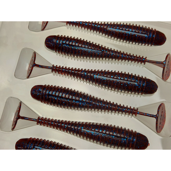 Силикон Keitech Swing Impact FAT 5.8" (4 шт/упак), цвет: ea#03 grape, Длина силикона: 5.8" (14.7 см), Расцветка силикона: EA#03 Grape, фото , изображение 6