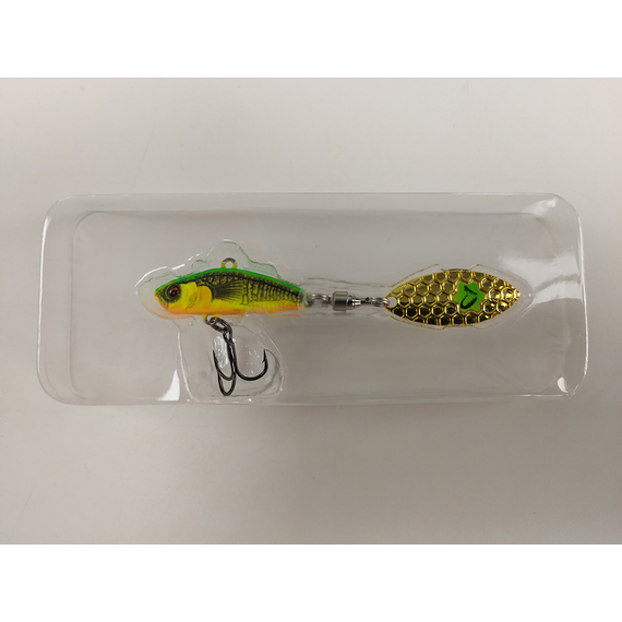 Тейл-спінер Savage Gear 3D Sticklebait Tailspin 65mm 9.0g Firetiger, фото , изображение 5
