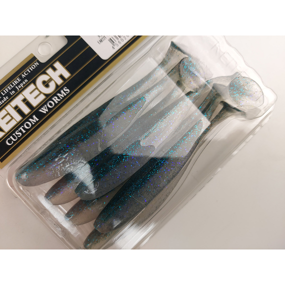 Силикон Keitech Easy Shiner 4" (7 шт/уп), цвет: ea#22 electric silver shi, Длина силикона: 4" (10.2 см), Расцветка силикона: EA#22 Electric Silver Shi, фото , изображение 8