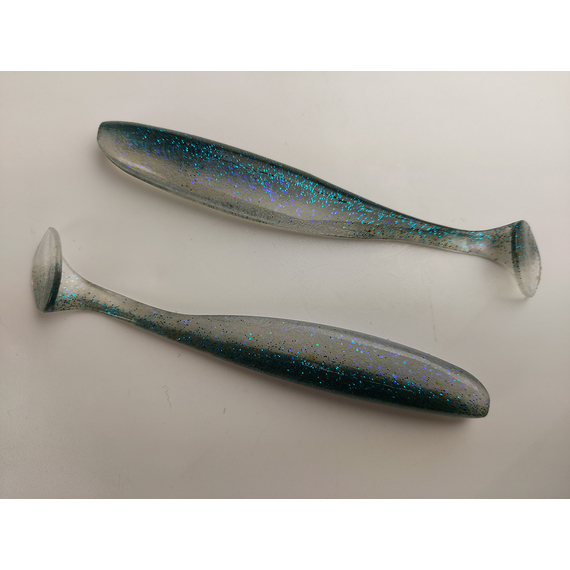 Силикон Keitech Easy Shiner 4" (7 шт/уп), цвет: ea#22 electric silver shi, Длина силикона: 4" (10.2 см), Расцветка силикона: EA#22 Electric Silver Shi, фото , изображение 3