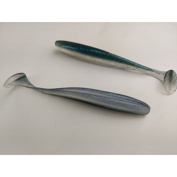 Силикон Keitech Easy Shiner 4" (7 шт/уп), цвет: ea#22 electric silver shi, Длина силикона: 4" (10.2 см), Расцветка силикона: EA#22 Electric Silver Shi, фото , изображение 9