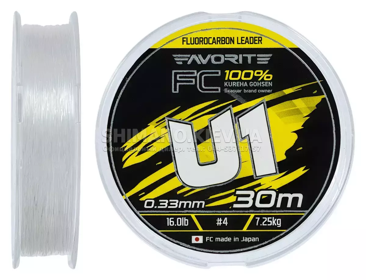 ФлюорокарбонFavoriteU1FC30m#4.0/0.33mm16.0lb/7.25kg(MadeinJapan)