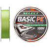 Шнур Select Basic PE 100m (салат.) 0.12mm 12lb/5.6kg, Диаметр: 0.12mm, Размотка: 100m, Выберите цвет: салатовый, фото 