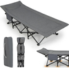 Розкладне ліжко з матрацом FR MILITARY LUX, до 150кг. Механізм: парасолька. Колір: сірий, Конструкція ліжка: Павук-LUX, фото 