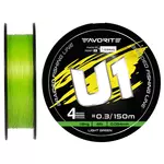 Шнур Favorite U1 PE 4x 150m (light green) #0.3/0.094mm 4lb/1.8kg, Діаметр: #0.3/0.094mm, Розмотування: 150, Колір: салатовий, фото 