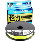 Шнур Shimano Kairiki 8 PE 150m 0.19mm 12.0kg (Japan), Диаметр: 0.19mm, Размотка: 150m, Выберите цвет: желтый, фото 
