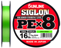 Шнур Sunline Siglon PE х8 150m (салат.) #1.0/0.171mm 16lb/7.7kg, Діаметр: #1.0/0.171mm, Колір: салатовий, фото , изображение 2