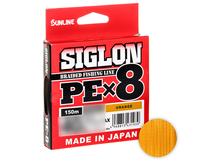 Шнур Sunline Siglon PE х8 150m (помаранч.) #1.5/0.209mm 25lb/11.0kg, Діаметр: #1.5/0.209mm, Колір: помаранчевий, фото 