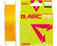 Шнур риболовний Select Basic PE 100m, 0.10mm, 10Lb/4.8kg, колір: помаранчевий, Діаметр: 0.10mm, Розмотування: 100m, Колір: помаранчевий, фото 