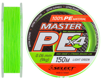Шнур Select Master PE 150m (салат.) 0.06мм 9кг, Діаметр: 0.06mm, Розмотування: 150m, Колір: салатовий, фото 