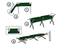 Похідне ліжко SKIF (до 140кг). Сталеве розкладне ліжко (колір зелений), Конструкція ліжка: НАТО, фото , изображение 5