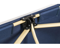 Міцна армійська розкладачка сталева. Розкладачка військова до 150 кг (колір синій), Конструкція ліжка: Павук, фото , изображение 2