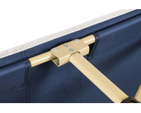 Міцна армійська розкладачка сталева. Розкладачка військова до 150 кг (колір синій), Конструкція ліжка: Павук, фото , изображение 3