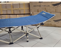 Військова польова розкладачка Сороканожка, ліжко розкладне сталеве (колір синій), Конструкція ліжка: Павук, фото , изображение 4
