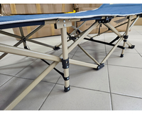 Військова польова розкладачка Сороканожка, ліжко розкладне сталеве (колір синій), Конструкція ліжка: Павук, фото , изображение 5