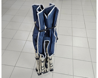 Військова польова розкладачка Сороканожка, ліжко розкладне сталеве (колір синій), Конструкція ліжка: Павук, фото , изображение 6