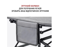 Розкладне ліжко з матрацом FR MILITARY LUX, до 150кг. Механізм: парасолька. Колір: сірий, Конструкція ліжка: Павук-LUX, фото , изображение 2