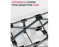 Розкладне ліжко з матрацом FR MILITARY LUX, до 150кг. Механізм: парасолька. Колір: сірий, Конструкція ліжка: Павук-LUX, фото , изображение 6