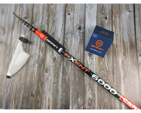 Болонське вудлище Brain Axent Carp X Bolo 6.00m 50-150g для бічного ківка (телескопічне, з кільцями) + чохол та захист на кільця, Довжина: 6m, фото , изображение 6