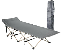 Міцна армійська розкладачка сталева. Розкладачка військова до 150 кг (колір сірий), Конструкція ліжка: Павук (сірий), фото 