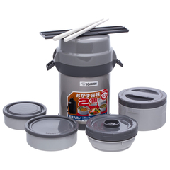 Набір для ланча ZOJIRUSHI (Японія) SL-JAF14SA 1.23л к:срібло, Колір: серебро, Об'єм (л): 1.23, фото 