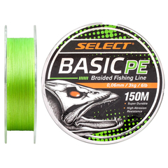 Шнур Select Basic PE 150m (салат.) 0.06mm 6lb/3kg, Діаметр: 0.06mm, Розмотка: 150m, Колір: салатовый, фото 