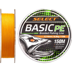 Шнур Select Basic PE 150m (помаранч.) 0.14mm 15LB/6.8kg, Діаметр: 0.14mm, Розмотка: 150m, Колір: оранжевый, фото 