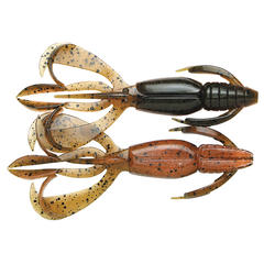 Силікон Keitech Crazy Flapper 3.6" (7 шт/упак), колір: 438 green pumpkin fire, Довжина силікону: 3.6" (9.1 см), Колір силікону: 438 Green Pumpkin Fire, фото 