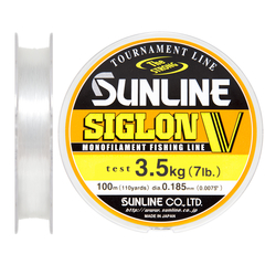 Жилка Sunline Siglon V 100м #1.2/0.185мм 3,5кг, Діаметр: 0.185, Розмотування: 100m, фото 
