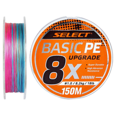 Шнур Select Basic PE 8x 150m (різнобарв.) #1.2/0.16mm 20lb/9.3kg, Діаметр: 0.16mm, Розмотка: 150m, Колір: мультиколор, фото 