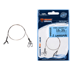 Повідок Ukrspin Orange Spinning сталь AFW 1x19 12см 5кг(10lb)/0.2мм (2шт/уп), фото 