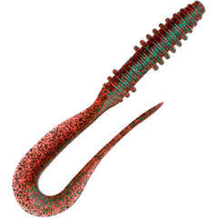 Силікон Keitech Mad Wag Mini 3.5" (10 шт/упак), колір:302 plum green flk., Довжина силікону: 3.5" (8.9 см), Колір силікону: 302 Plum Green Flk., фото 