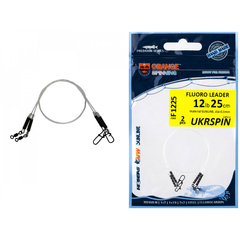Повідок Ukrspin Orange Spinning Fluoro Sunline 20см 14кг(30lb)/0.6мм (2шт/уп), фото 