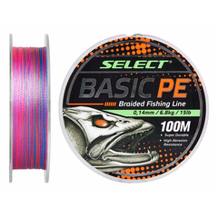 Шнур Select Basic PE 100m (різнобарв.) 0.20mm 28lb/12.7kg, Діаметр: 0.20mm, Розмотка: 100m, Колір: мультиколор, фото 