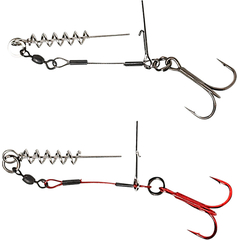 Оснащення Savage Gear Carbon49 Corkscrew Stinger #1/0 23kg (2 шт/уп.), фото 