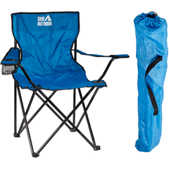 Стул раскладной SKIF Outdoor Comfort. Цвет: синий, Выберите цвет: синій, Рекомендуем нагрузку: 100 кг, фото 