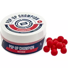 Бойли Brain Champion Pop-Up Strawberry (полуниця) 10mm 34g, фото 