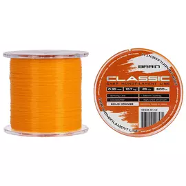 Леска Brain Classic Carp Line 600m 0,35mm 10,7kg 25lb Solid orange, Диаметр: 0.35, Размотка: 600, Выберите цвет: Solid orange, фото 