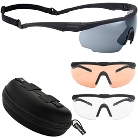 Окуляри балістичні Swiss Eye Blackhawk, 3 компл. змінних лінз, футляр, к:чорний, фото 