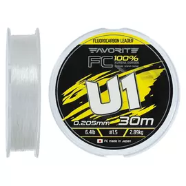 Флюорокарбон Favorite U1 FC 30m #1.5/0.205mm 6.4lb/2.89kg (Made in Japan), Діаметр: 0.20mm, Розмотування: 30m, фото 