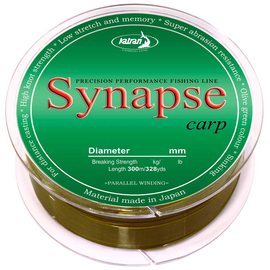 Жилка Katran Synapse Carp 300m (olive green) 0.309mm 15.3lb/7.12kg, Діаметр: 0.31, Розмотування: 300m, фото 
